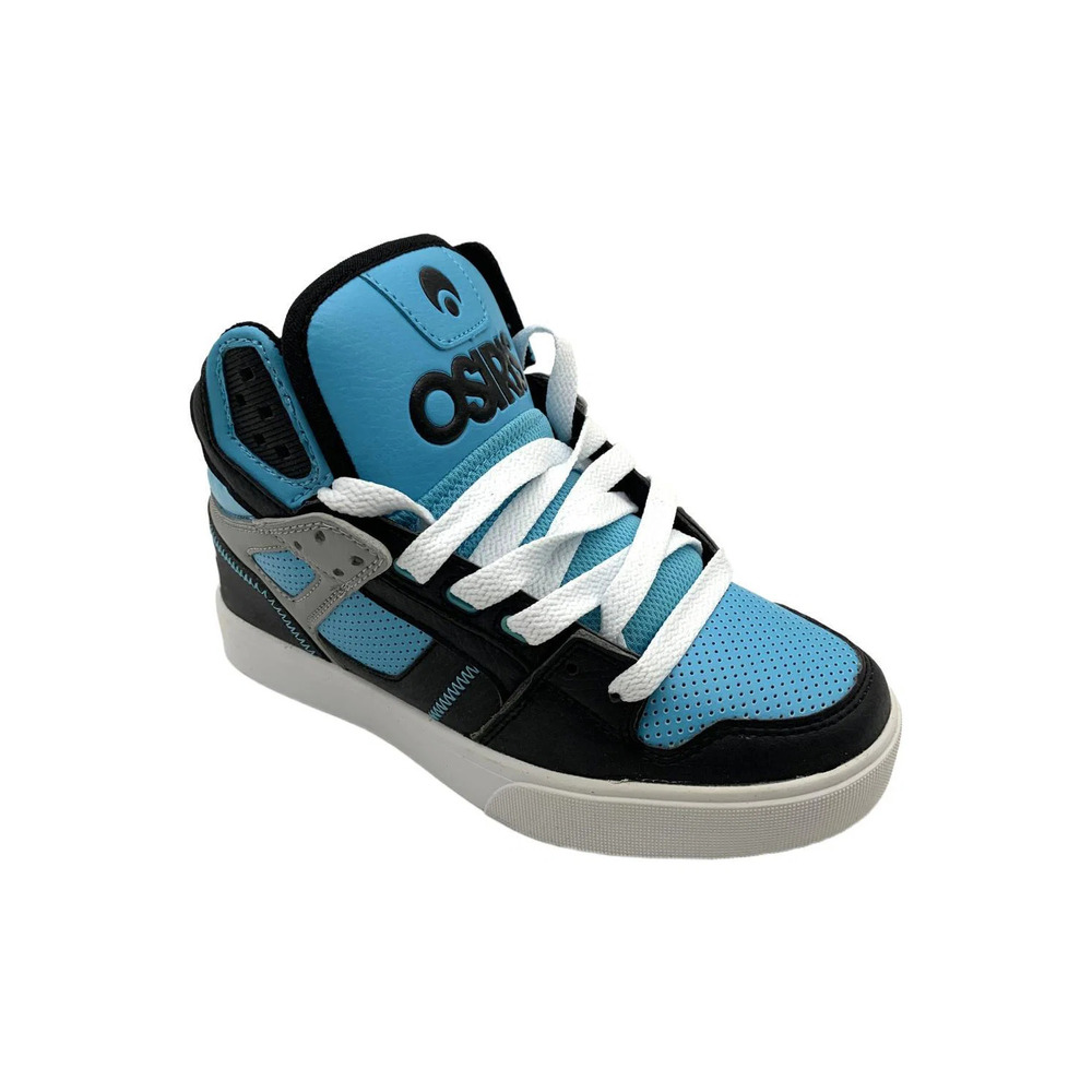 Osiris Men's Clone Skate Sneakers Black/Grey/Light Blue - Medium